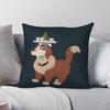 Nana With Drinks Teal Square Pillowcase Polyester Linen Velvet Printed Zip Decor Car Cushion Case