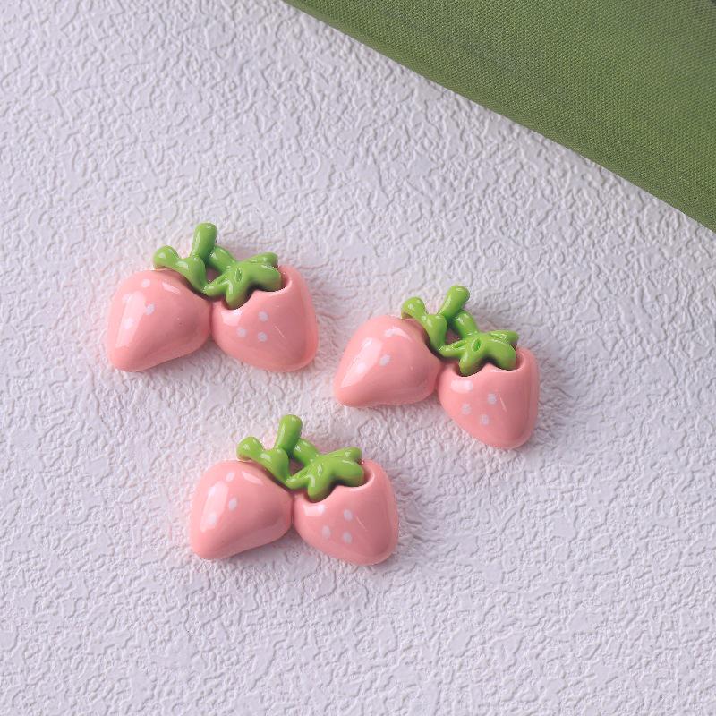 Erdbeer Häschen Haus Harz Haarspange & Schmuck DIY Zubehör für Kinder