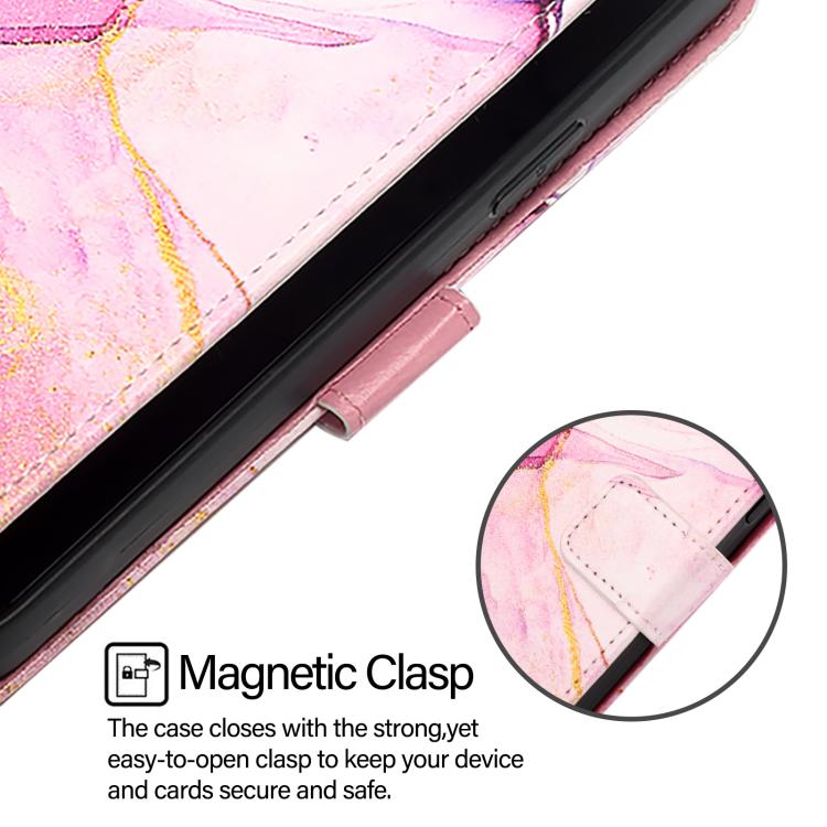 PT003 Marble Pattern Flip PU Leather Phone Case For Xiaomi Poco M8 Power 5G, Wallet Card Slot Kickstand Protective Cover