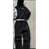 Unisex Streetwear Hoodie Set Loose Fit Cotton Blend Long Sleeve Tracksuit Teens Adults