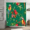 Colorful Parrot Pomegranate Waterproof Shower Curtain Green Floral Bath Decor – Extra Large Size for Home Use