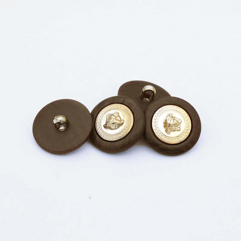 10Pcs Retro Luxurious Medusa Head Buttons Resin Metal Round Sewing Button Handsewn Buttons Coat Windbreaker Clothing Accessory