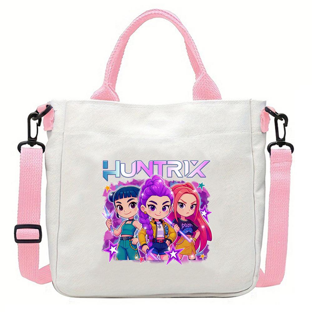 New Popular Movie Kpop Witch Hunting Girl Group Canvas Bag Student Messenger Bag Detachable Shoulder Strap Handbag KTY
