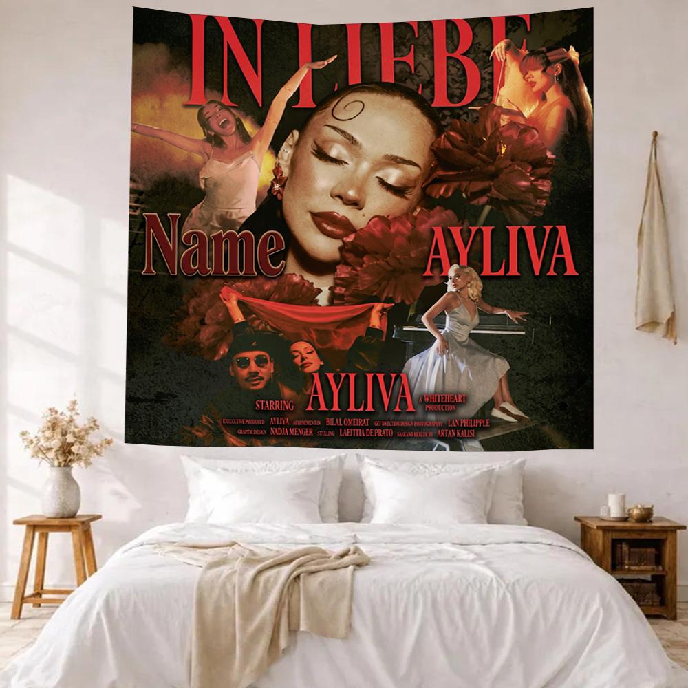 Ayliva Custom Your Name Wall Decor Tapestry Art For Pet Memorial Birthdaywedding Party Backdrop Family Gift