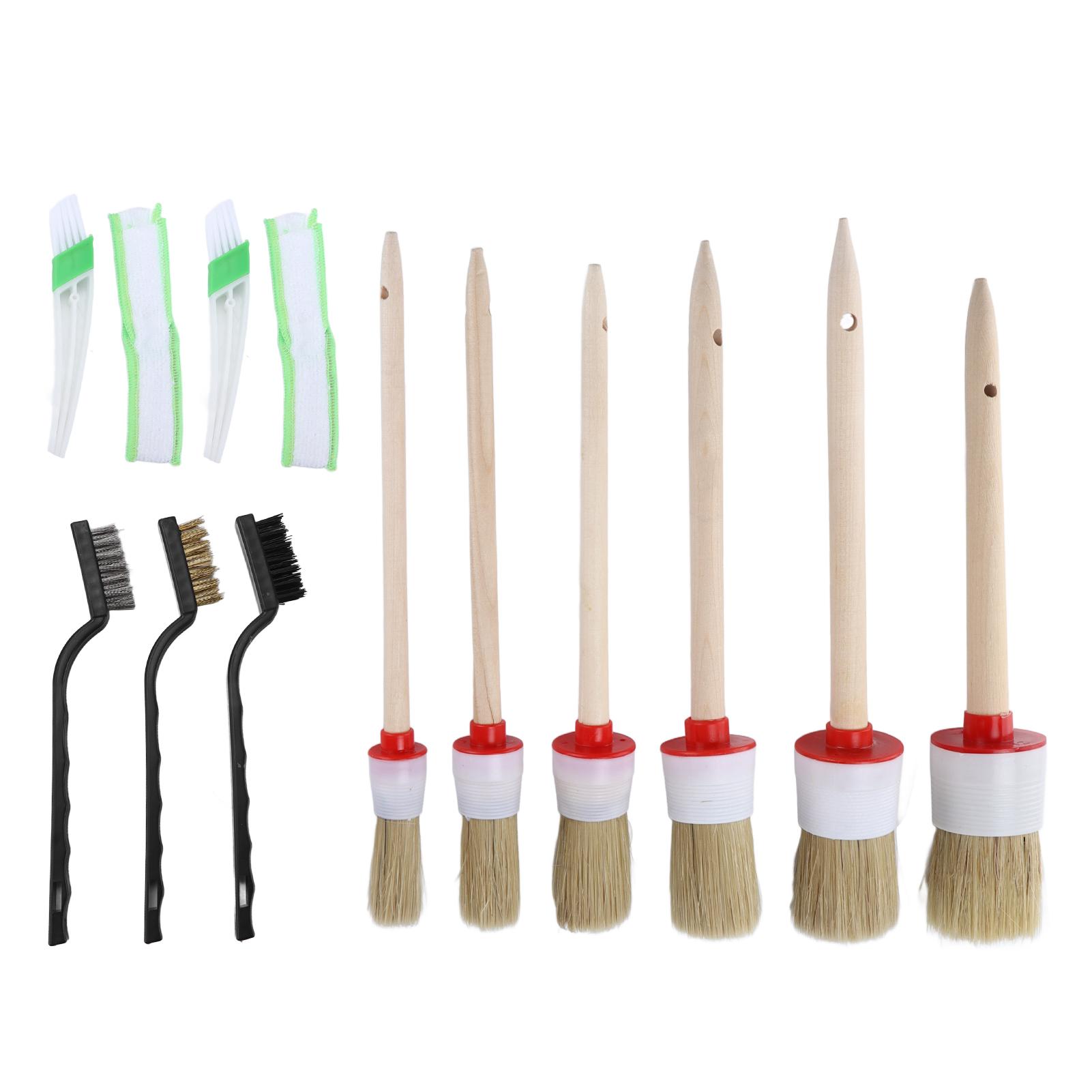 

13PCS Set Car Cleaning Detailing Brush Set Reusable Flexible for Washing Waxing Dusting