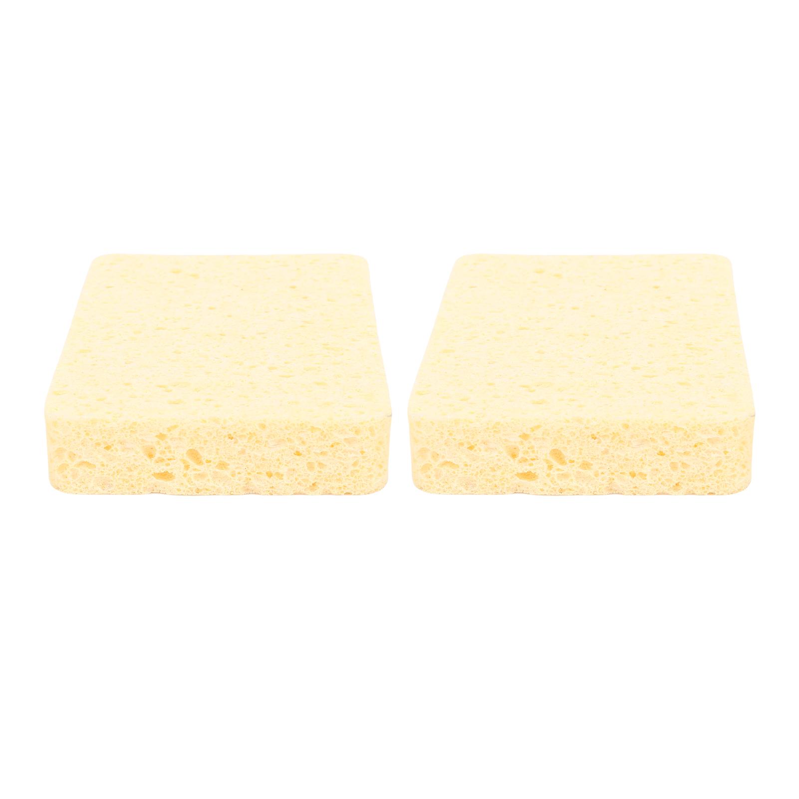 

2Pcs Painting Sponge Rectangle Absorbent Sponge Set with Storage Box for Crafting Cleaning Yellow жёлтый