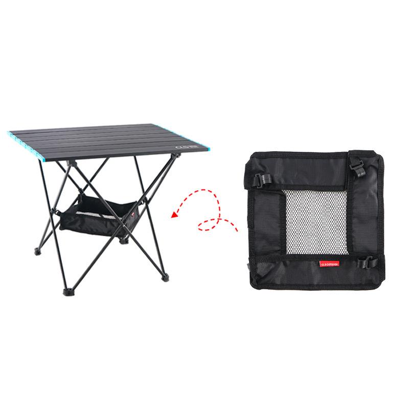 Outdoor Folding Picnic Table with Hanging Storage Net and Bag