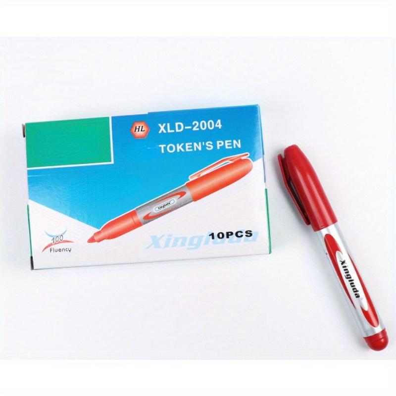 10 stk/eske Svart Tusj Falmeløs Oljepenn Skrivesaker Permanent Canetas Escolar Kontormateriell Skolemateriell