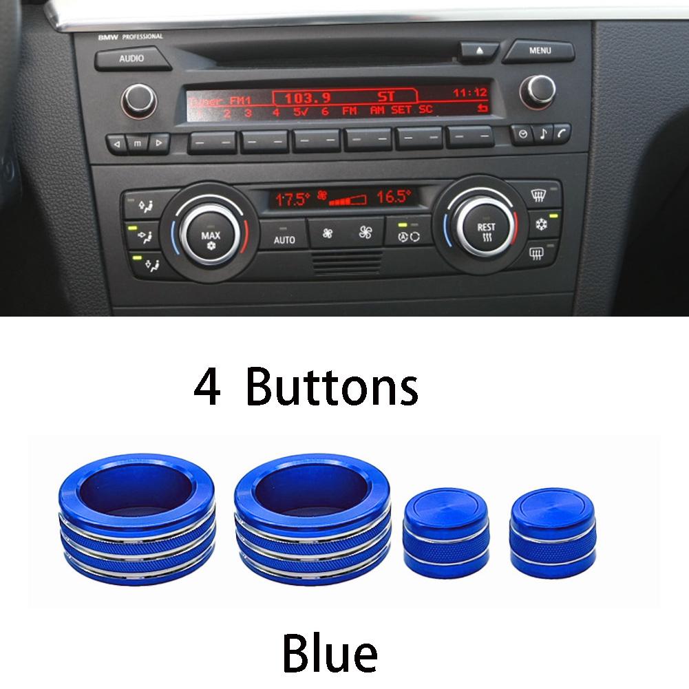 Car Air Conditioning Sound Knob Cover Interior Decoration For BMW 1 Series 2006-2012 E81 E82 E87 E88 ( 3 Or 4 buttons