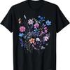 Vintage Blumen Frauen Wildblumen Floral Garten T-Shirt