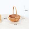 Handwoven Storage Basket Vegetable Flower Plant Hand Baskets Rattan Snack Bread Picnic Basket Desktop Sundries Organizer