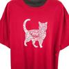 Cat T Shirt Mens Size 3XL Red Word Pop Art Tee