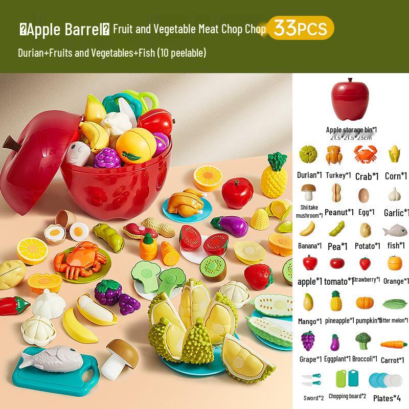 Beiensh Kids' Fruit & Vegetable Cutting Toy: Chewable Playset for Boys and Babies - Gift Idea