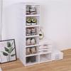 3 Layer Integrated Shoe Storage Boxes Home Organizer Folding Plastic Transparent Storage Shoe Wall Foldable Sneaker Rack Cabinet