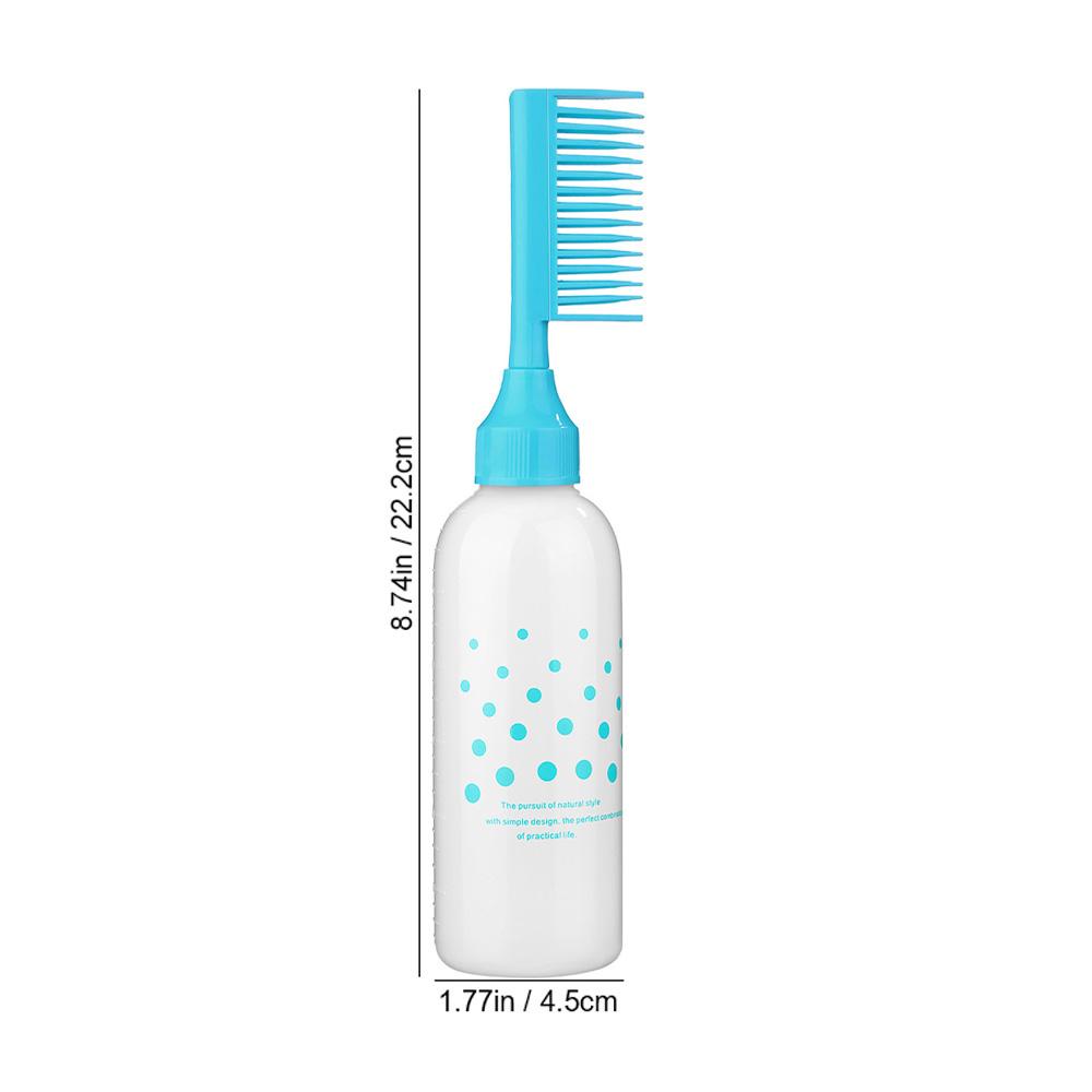 120ml Nachfüllbare Haarfarbenflasche Applikatorkamm Mehrfarbig Kunststoff Dosiersalon Öl Haarfärbung Friseur Stylingwerkzeug