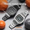H5600 Cinturino e cassa in acciaio inossidabile Modificati Per Casio G-SHOCK 3516 DW-H5600 Set intagliato in metallo retrò Bracciale da uomo Accessori