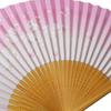 [Stylish Kimono Iroha] Women's Folding Fan, Scented, White Bamboo with Carved Cherry Blossom and Butterfly Design