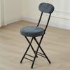 1/2 sets Opvouwbare Ronde Krukhoes Eetkamerstoelhoes voor Kantoor Huishouden Rugleuning Stoelhoezen Effen Kleur Slipcover