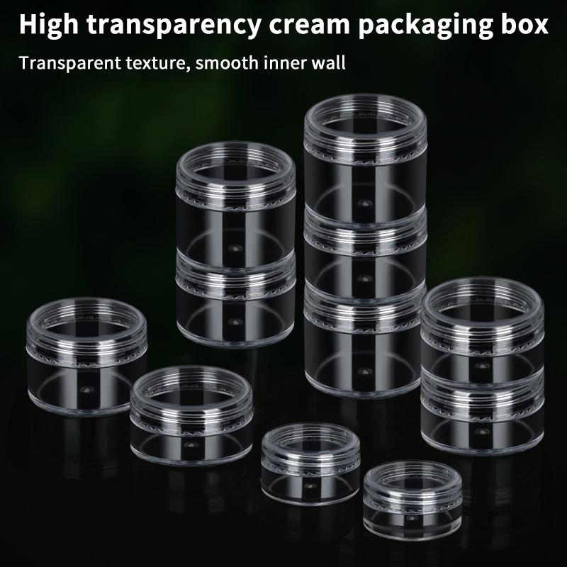 3G 5G 10G 15G 20G Cosmetic Cream Jar Empty Clear Eyeshadow Nail Glitter Lip Balm Container Makeup Sample Pot Bottle Plastic