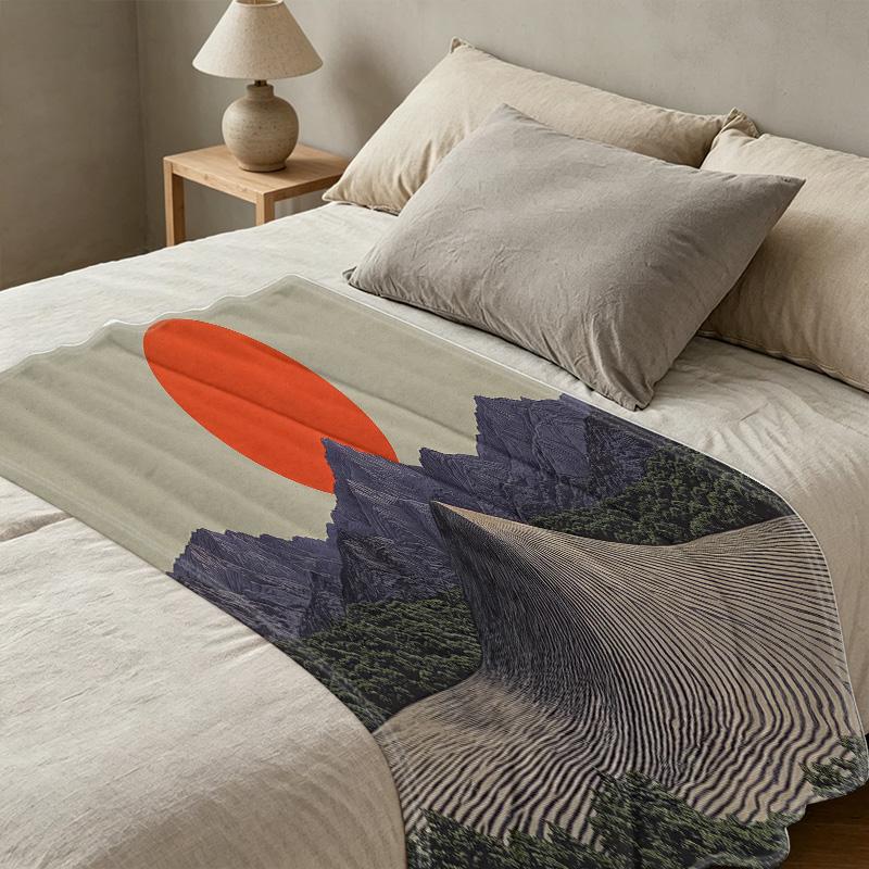 Lightweight Flannel Throw Blanket, Nature Scenic Series, Soft Warm Cozy, Perfect for Home, Outdoor Picnics, Halloween & Christmas
