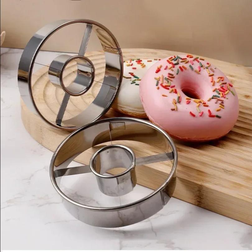 Moule à beignets en acier inoxydable à faire soi-même, décoration de gâteaux, outils de pâtisserie, desserts, coupe-pain, fournitures de cuisine pour la maison