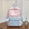 Schoolbag Korean Small Fresh Schoolbag Female Middle School Student Simple Polka Dot Backpack Lightweight Large Capacity High School Backpack