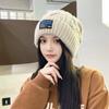 Korean Version of Autumn and Winter New Hat for Women Fashion Letter Label Knitted Wool Hat Winter Outdoor Warmth Student