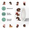 500pcs/roll Dachshund Decorative Stickers Cute Dog Laptop Water Bottle Phone Case Home Decoration Ideal for Adults Animal Lovers