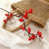 Artificial Plum & Peach Blossom Bonsai: Dried Flower Arrangement for Indoor Decoration