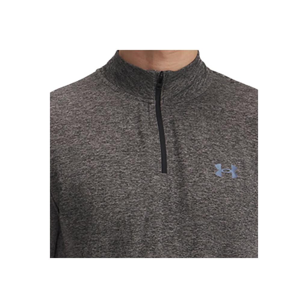 Under Armour Seamless Stride Half High Neck Solid Color Comfortable Casual Moisture Wicking Long Sleeve T-Shirt Men Tops Dawn-Gray Pink 1378168-009