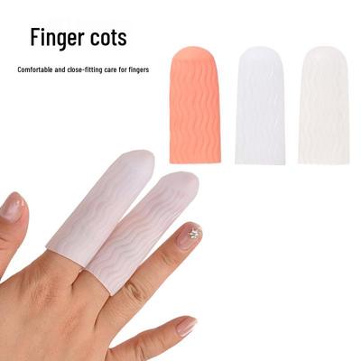 Elastic Finger Protectors - Anti-Abrasion, Soft Water Pattern, Unisex, Five-Finger Universal Cots