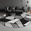 Modern Geometric Circular Carpet Luxury Office Chair Floor Mat for Spacious Living Room Sofa Carpet Home Decoration