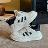 2025 Kids' Plus Velvet Non-Slip White Sports Shoes for Boys and Girls