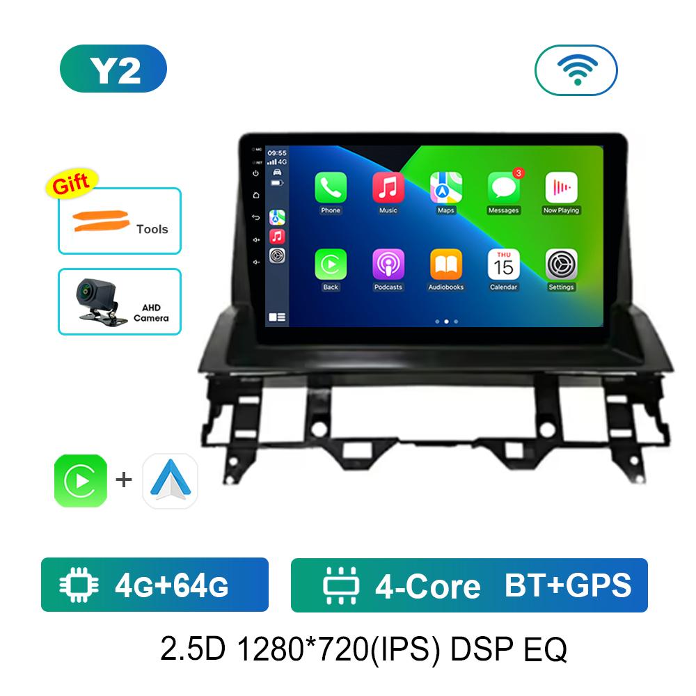 Player multimedia radio auto Android pentru Mazda 6 2002 - 2008 WiFi GPS navigație DSP stereo ecran divizat unitate principală instrumente auto