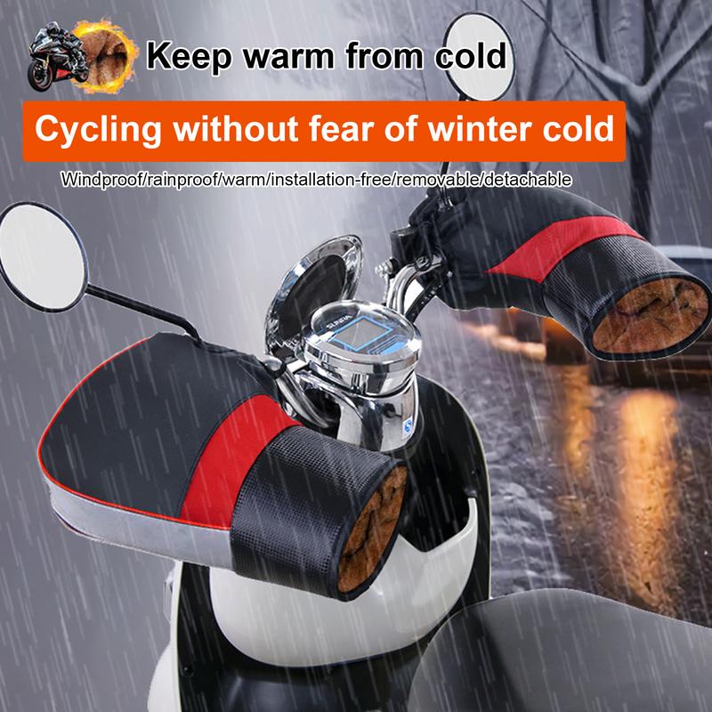 Handlebar Muffs 2pcs Universal Handle Grip Gauntlets Gloves Waterproof Cold Weather Gear For Winter Cycling Riding Universal