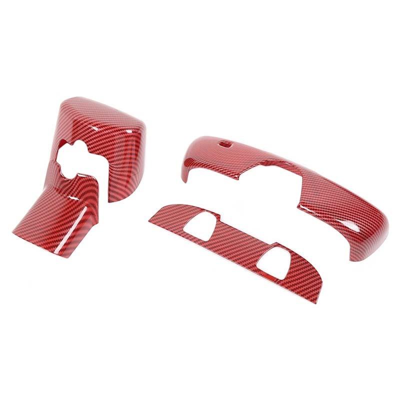 Interior Rearview Mirror Panel Decoration Protective Cover For Dodge Challenger 2015 Up Car Interior Accessories