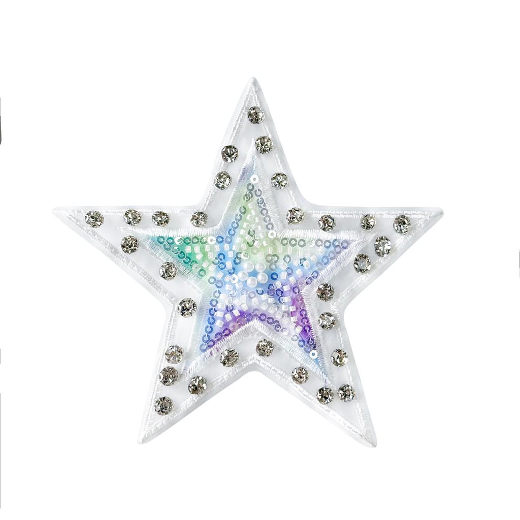 Eugen Yarn Color Beaded Five-Pointed Star Clothing Children'S Clothing Dress Hair Accessories Decorative Cloth Stickers Accessories