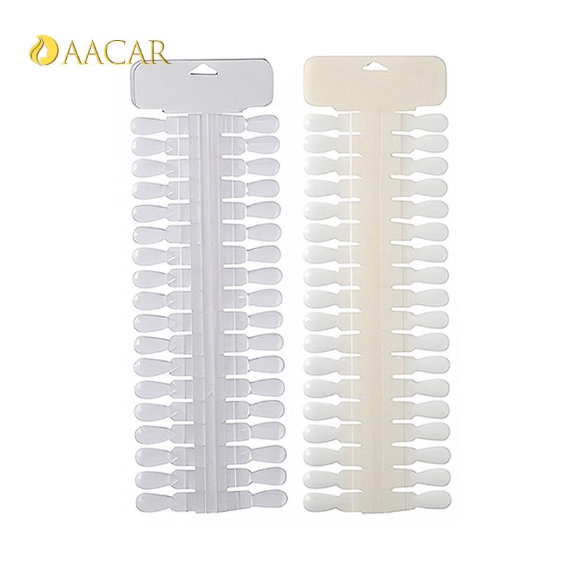 Removable Nail Art Display, Natural Clear Color Card, Teardrop Design, False Nail Tips Rack for Manicure Gel Polish Practice 36P