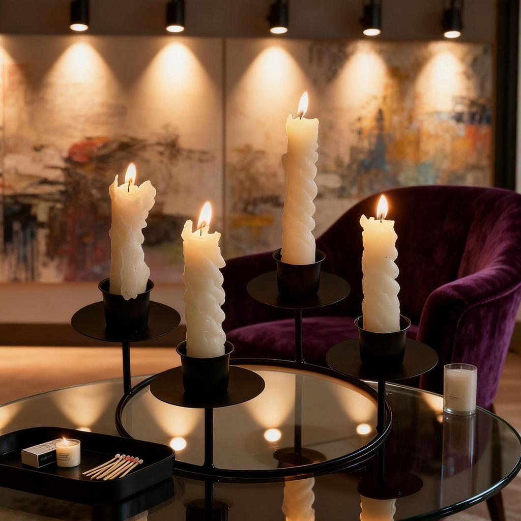 4 Arms Candle Holder, Candlestick Holder, Decorative Candle Stand, Candlelight Stand for Bedroom