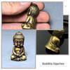 Compact Brass Buddha Sculpture Exquisite Vintage Decor for Desk Home Temple Flat Bottom Not Easy to Overturn Desktop Adornment