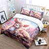 Cozy Deer Family Picnic Scene Exquisite Three-Piece Bedding Set Gift For Kids And Adults