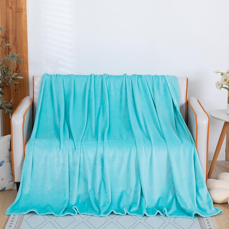 Einfarbige Decke, Korallenfleece, Dicke Flanell-Nap-Decke, Einzel- und Doppelbettdecke, Sofadecke