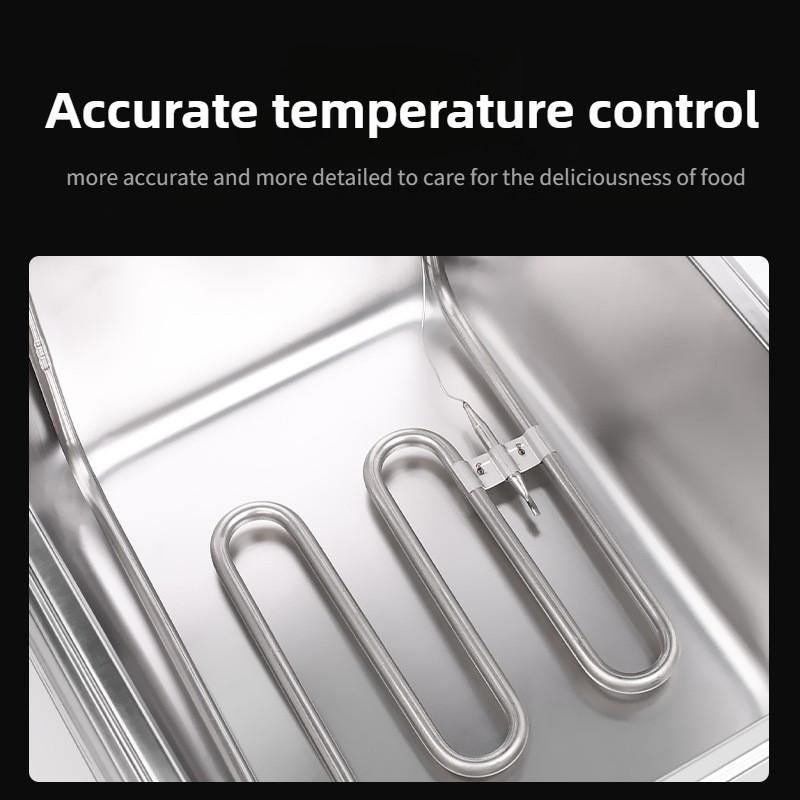 Large Capacity Commercial Electric Fryer Desktop Multifunctional Oil Fryer Intelligent Constant Temperature French Fries Machine