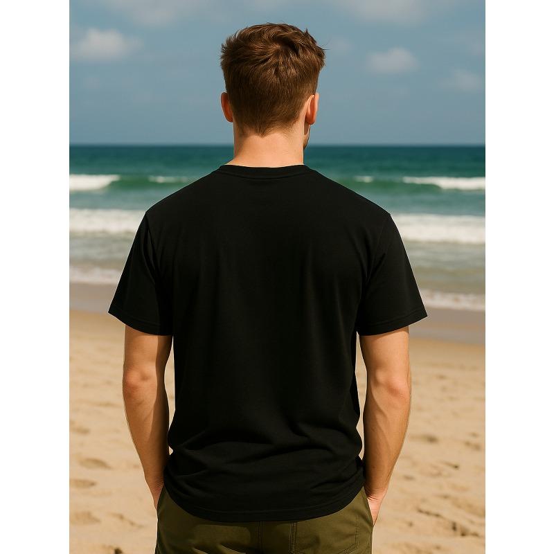 European Sizes Men'S T-Shirt Featuring a Trendy Design of Intertwined Thorns On a Cross, Embodying a Dark Faith Aesthetic