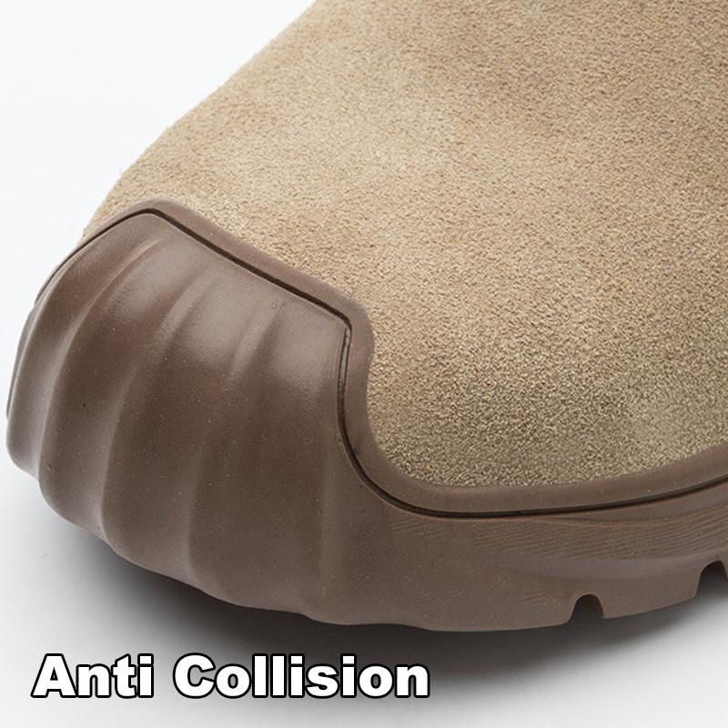 Oulylan Male Wear Resistant Safety Footwear Non-slip Puncture Proof Work Shoes Steel Toe Anti Smash Labor Boots for Worker