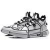 Li Ning Abrasion Resistant Breathable Mid Top Vintage Basketball Shoes Men's White Black AGBN069-1