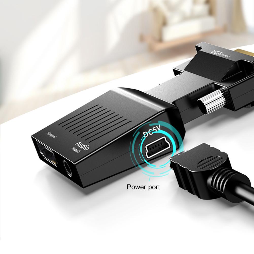 VGA zu High Definition Multimedia Interface Konverter Audio-Adapter mit Audiokabel für PC Laptop