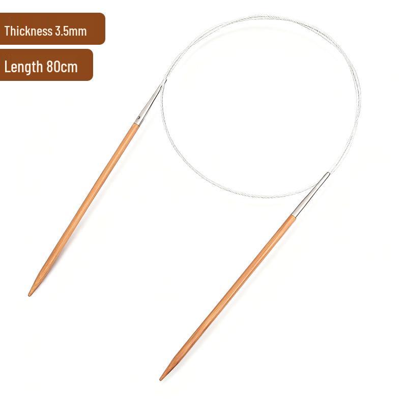 Bamboo & Steel Circular Knitting Needles Set for Sweaters, Scarves, and Sleeves