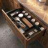 Plastic Expandable Drawer Organizer Space Saving Large Capacity Cutlery Storage Box with Compartment Adjustable Cutlery Tray
