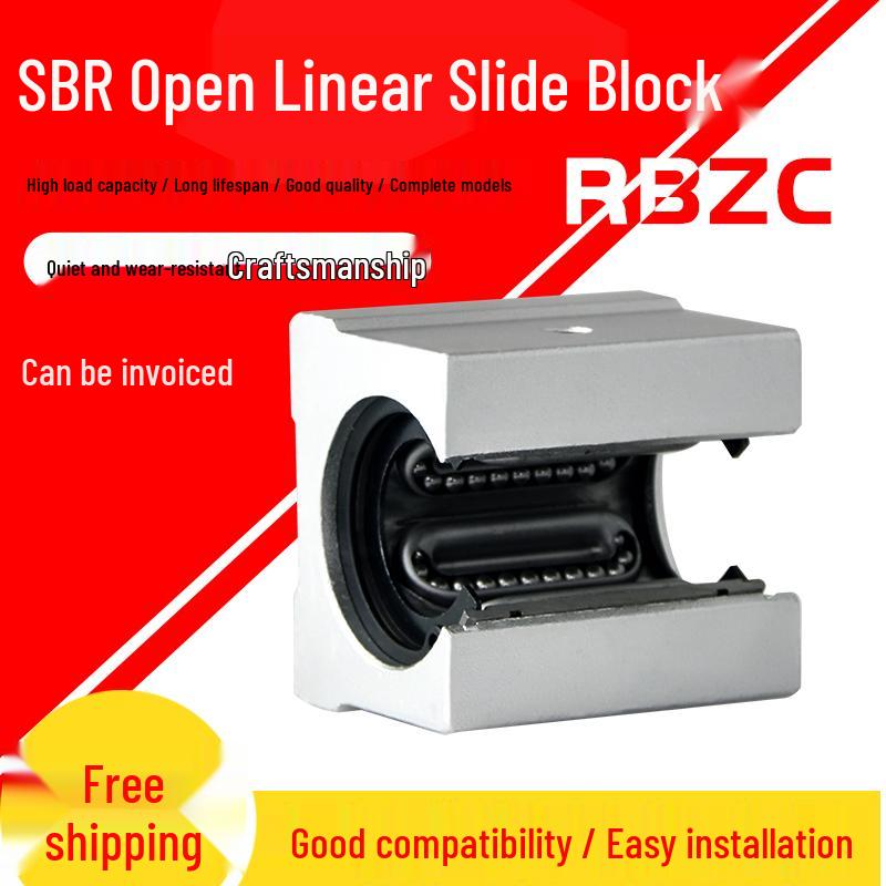 Open-Type Linear Box Slide Bearing SBR10-50UU GA with Steel Protection